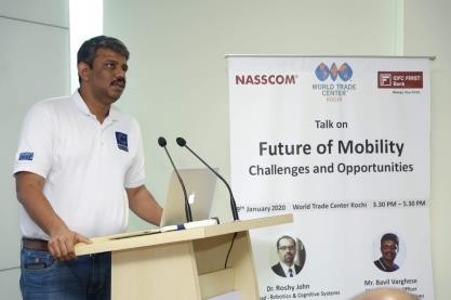 Our co-founder and CEO speaking at the NASSCOM talk on the future of mobility